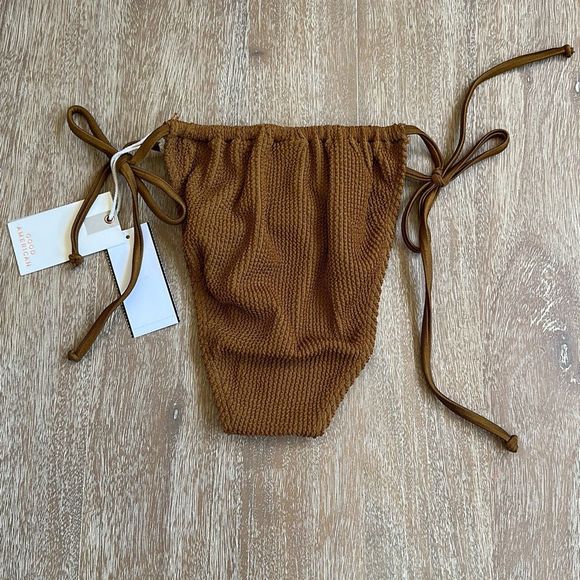 Good American Always Fits Tiny Ties Bottom in Bronze Brown 001 Size 3/4 - Picture 8 of 10